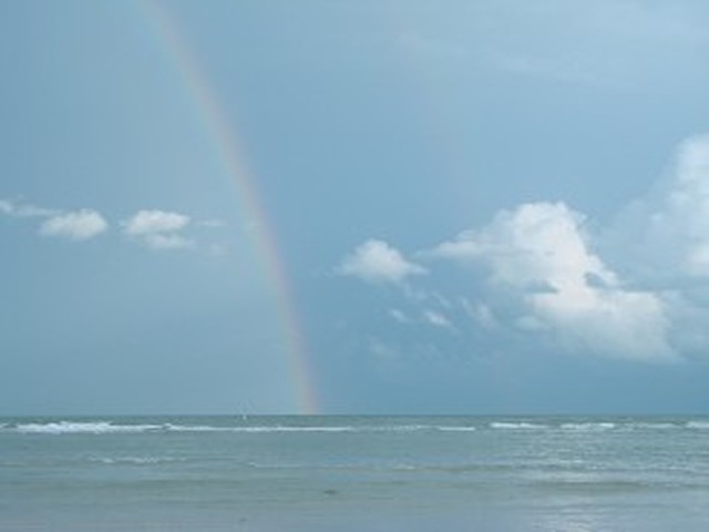 Rainbow At Sea