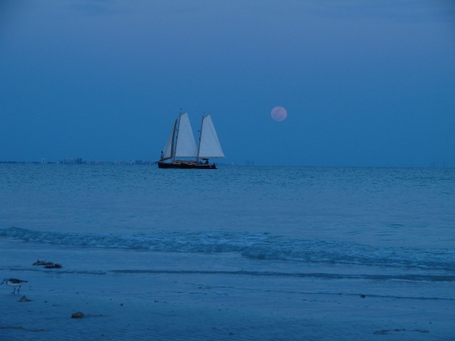 Boat And Moon